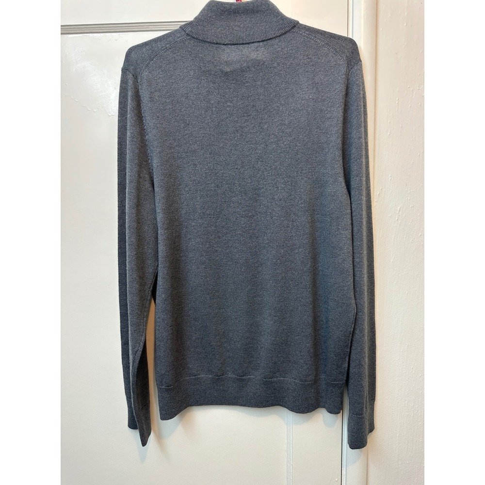 Nordstrom‎ Mens Cotton Cashmere Crewneck Sweater Charcoal Grey Large L